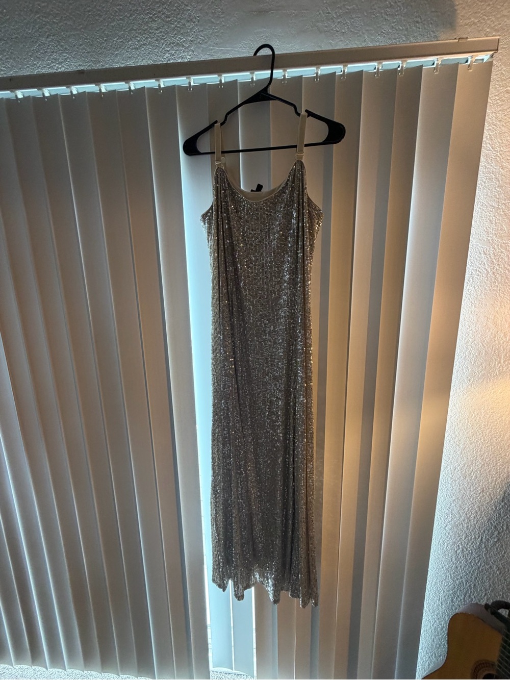 Torrid Champagne Silver Sequin Sparkle Maxi Dress